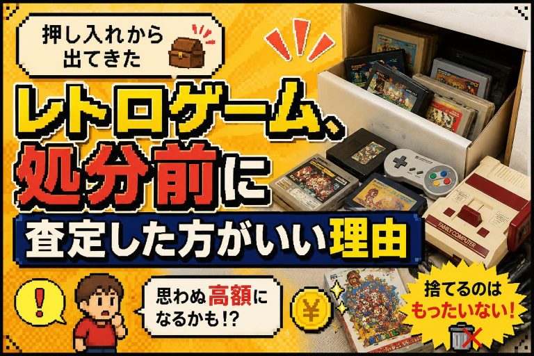 押し入れから出てきたレトロゲーム機とソフト